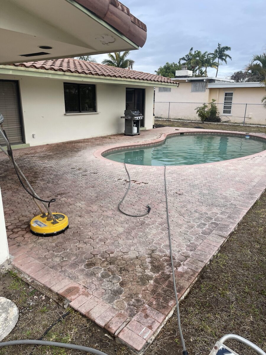 After driveway cleaning