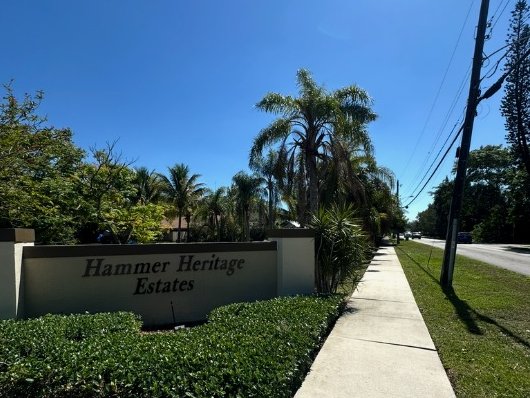 After HOA entrance sign and sidewalk pressure washing in South Florida