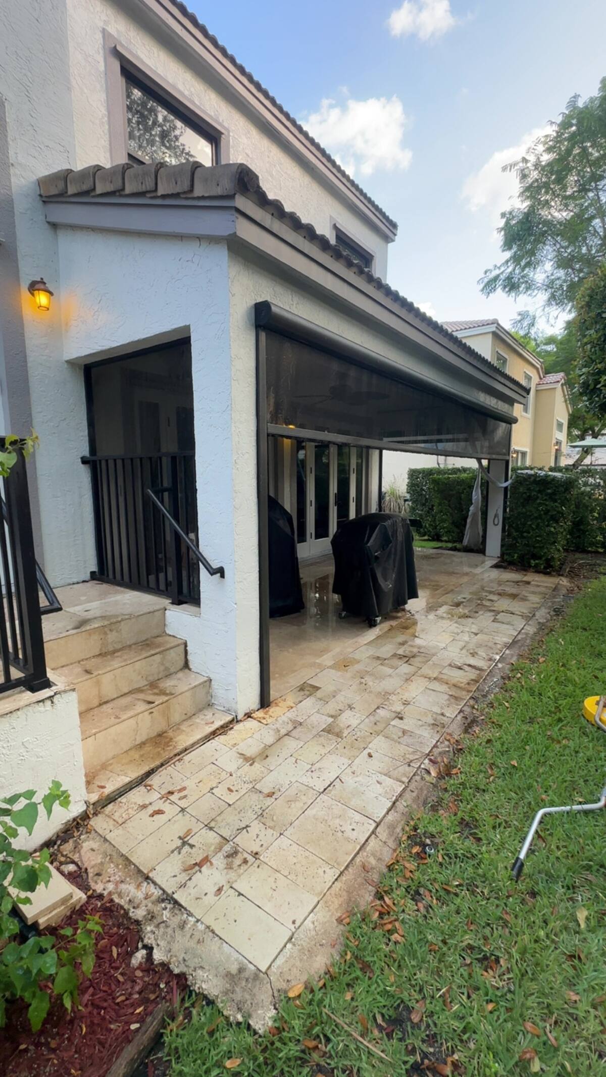 Patio cleaning in Cooper City, FL — before