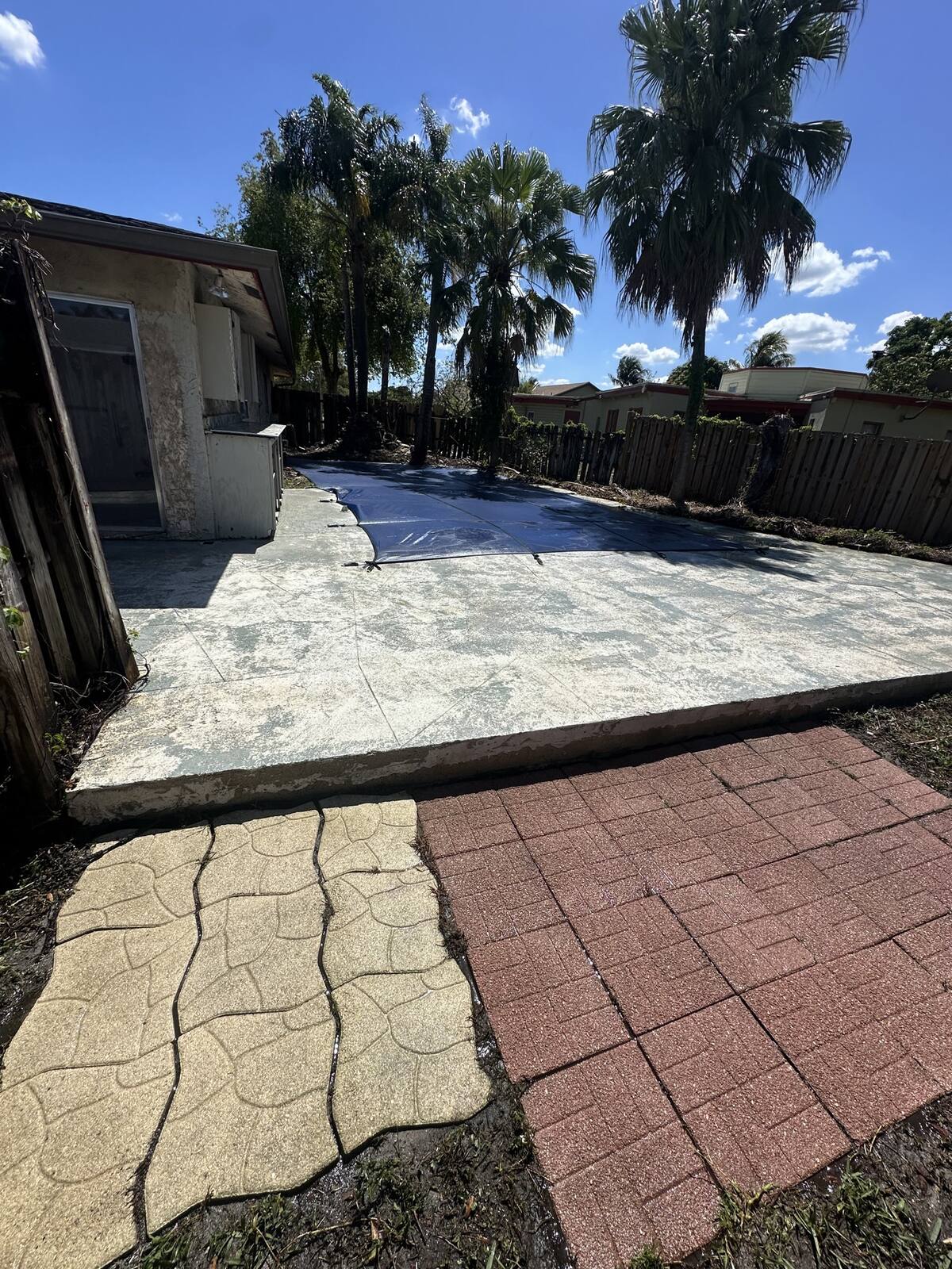 Pool deck cleaning in Coral Springs, FL — after