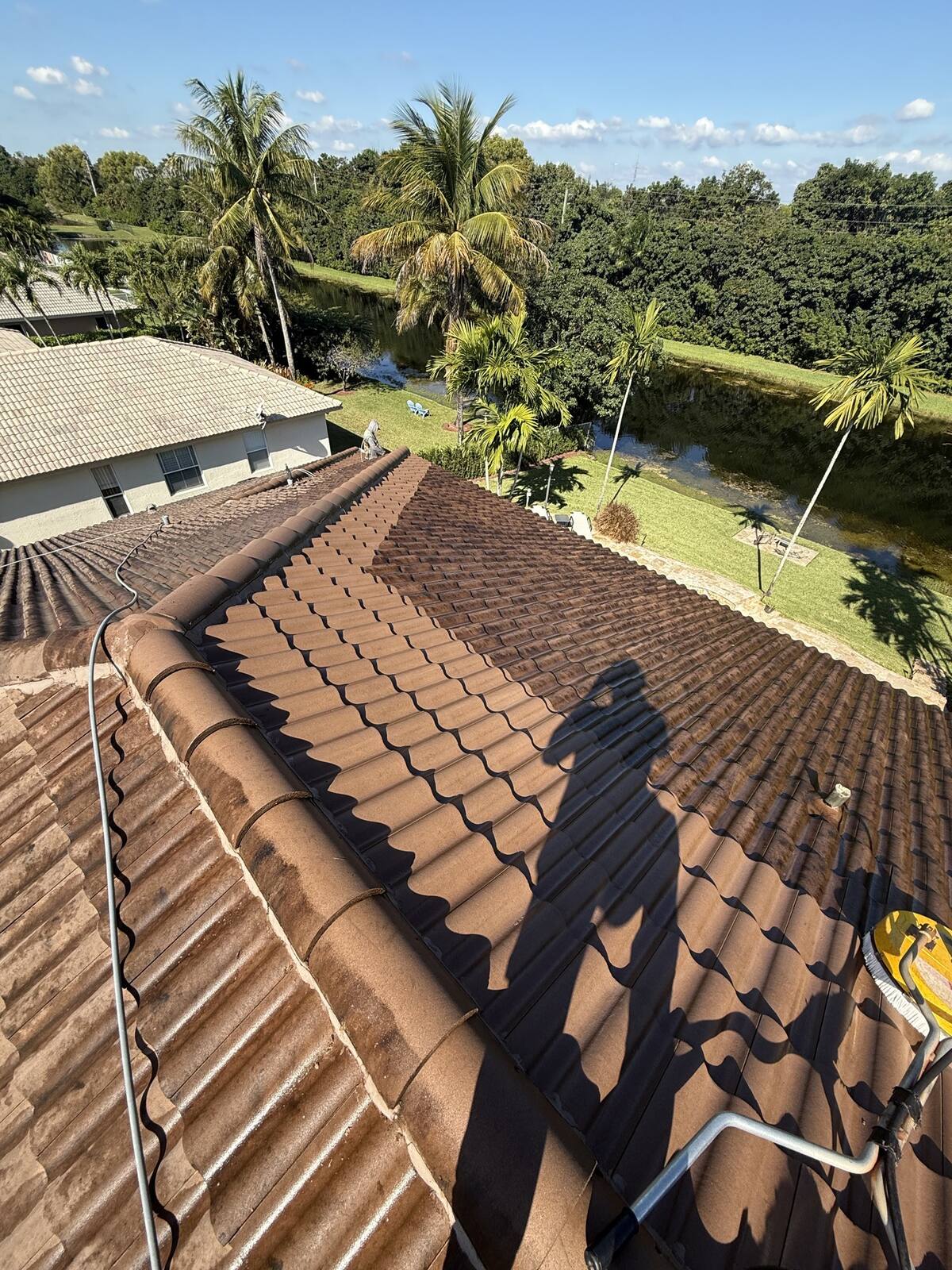 Tile roof soft-washing in Plantation, FL