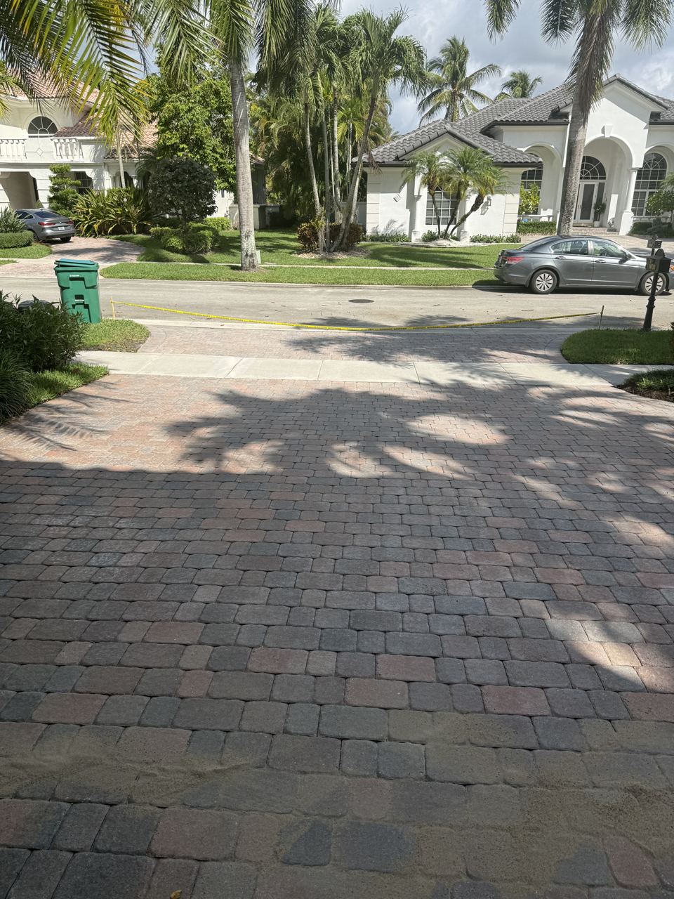 Restored paver driveway in South Florida